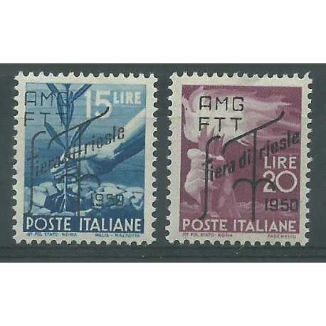 1950 TRIESTE A AMG-FTT FIERA DI TRIESTE 2 VALORI NUOVI MNH MF26965