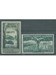 1951 TRIESTE A AMG-FTT FESTA DEGLI ALBERI 2 V MNH MF27014