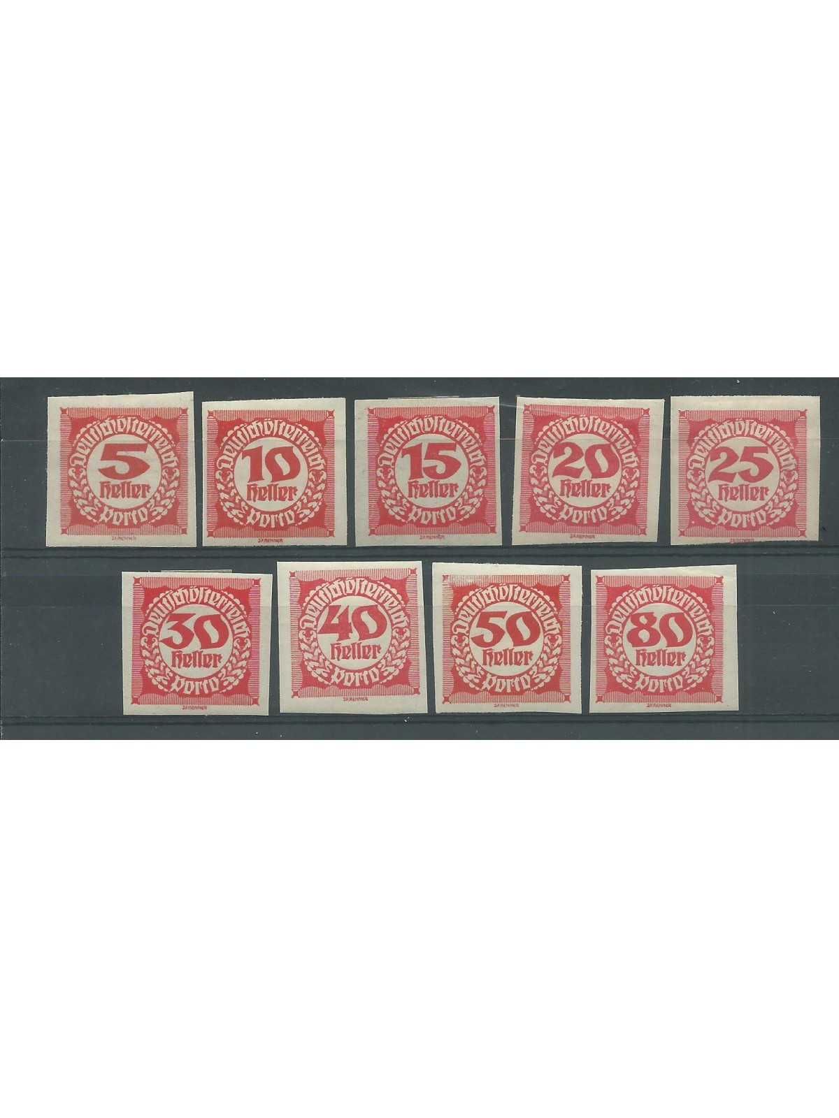 1920-21 AUSTRIA OSTERREICH SEGNATASSE NUOVO TIPO N.D. 9 V MLH MF27034