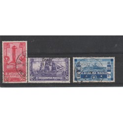 1931 REGNO ACCADEMIA NAVALE 3 VALORI USATI MF 53153