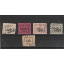 1903 VENEZUELA STEMMI STATO DI GUAYANA 5 VAL USATI MF53129