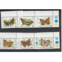 CAYMAN ISLANDS 1977 FARFALLE - 6 VAL MNH MF53230