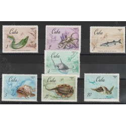 CUBA 1967 mondiali di pesca 7 V MNH MF53264