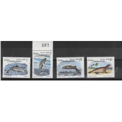 CUBA 1980 MAMMIFERI MARINI 4 VAL MNH MF53270