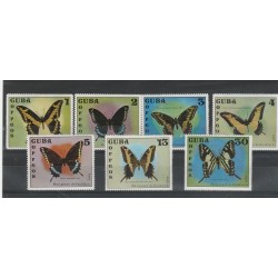 CUBA 1972 FARFALLE 7 V MNH MF53269