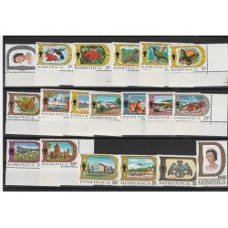 DOMINICA 1969 DEFINITIVA ELIZABETH II 19 V MNH YV 263-81 MF53281