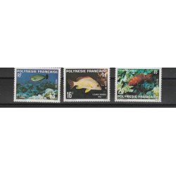 POLINESIA POLYNESIE 1981 FAUNA MARINA 3 VAL MNH MF53310