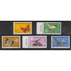 EX CONGO FRANCESE 1971 FARFALLE 5 VAL MNH MF53526