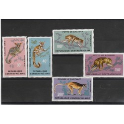 CENTRAFICAINE CENTRAFICANA 1971 SCIMMIE FAUNA 5 VAL MNH MF53594