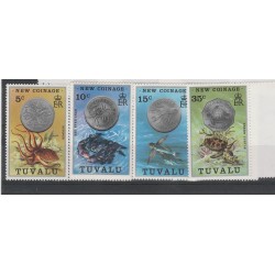 TUVALU 1976 FAUNA MARINA 4 VAL MNH MF53597