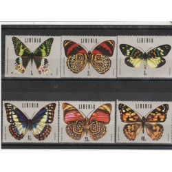 MADAGASCAR MALAGASY 1974 FAUINA FARFALLE 6 VAL + BF MNH MF53727