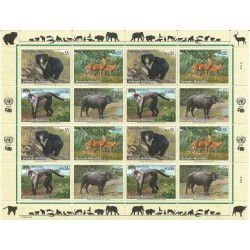 2004 ONU O.N.U. VIENNA PROTEZIONE NATURA FAUNA MINIFOGLIO 1 MF MNH MF27302