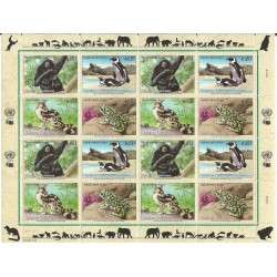 2002 ONU O.N.U. VIENNA PROTEZIONE NATURA ANIMALI MINIFOGLIO 1 MF MNH MF27319