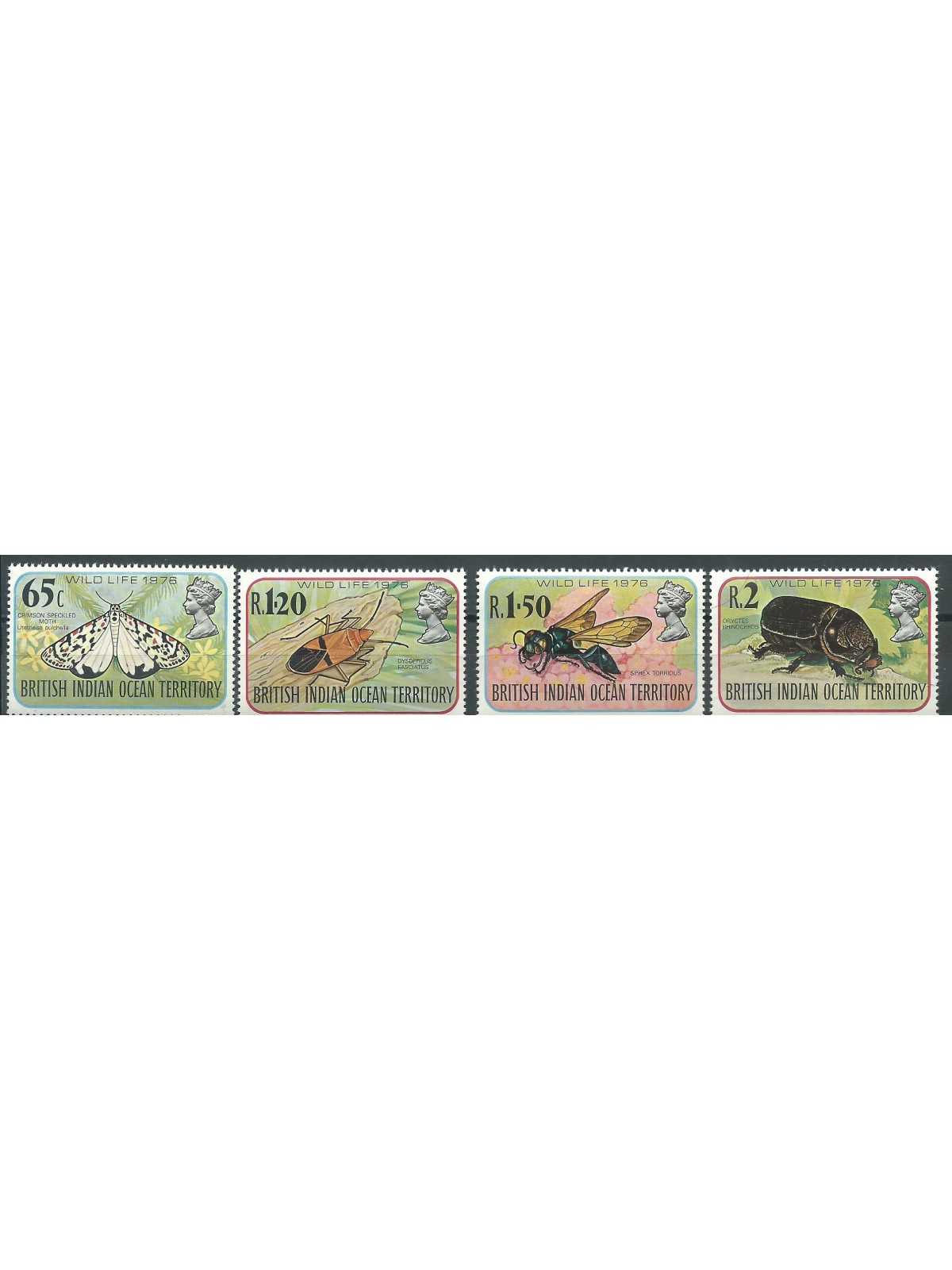 BIOT 1976 SERIE INSETTI INSECTS 4 V MNH YVERT N. 86/89 MF27294