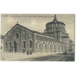 CARTOLINA LOMBARDIA MILANO TEMPIO SANTA MARIA DELLE GRAZIE VIAGGIATA MF27346