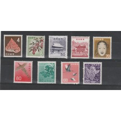 1962-65 GIAPPONE JAPAN SOGGETTI VARI 9 VAL MNH YV N 698A/703 MNH MF53843
