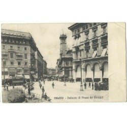 CARTOLINA LOMBARDIA MILANO IMBOCCO PIAZZA DEI MERCANTI VIAGGIATA MF27352