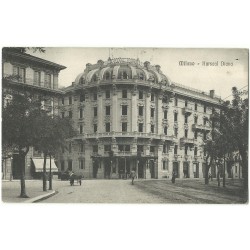 CARTOLINA LOMBARDIA MILANO VIA MERCANTI VIAGGIATA MF27343