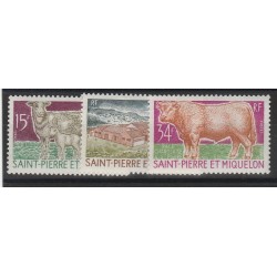 S PIERRE ET MIQUELON 1970 ALLEVAMENTI 3 V MNH MF 51958