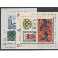 URUGUAY 1979 EXPO FILATELICA 2 BF MNH MF53943
