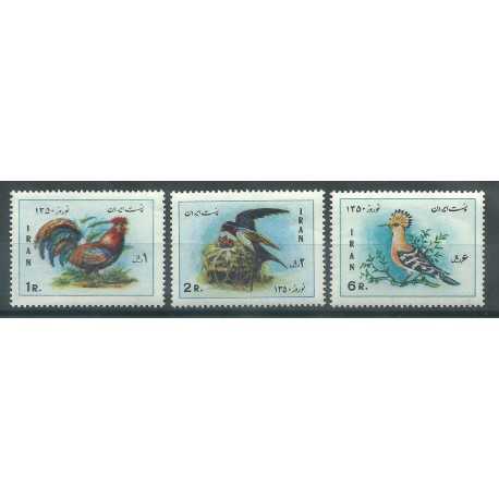 1971 IRAN - PERSIA SERIE NUOVO ANNO - BIRDS 3 V MNH YV. N. 1364/66 MF27401