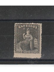 BARBADOS 1861 BRITANNIA FIL STELLA GRANDE 1 VAL MLH MF53981