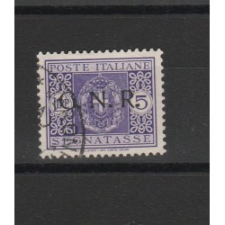 1944 REPUBBLICA SOCIALE GNR SEGNATASSE 5LIRE TIR VERONA USATO SORANI MF52754