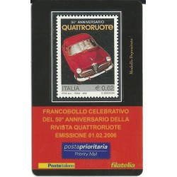 2006 TESSERA FILATELICA 50° ANNIVERSARIO QUATTRORUOTE MF25981