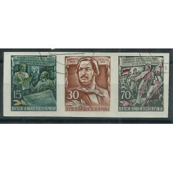 1955 GERMANIA DDR 60 ANNIV MORTE ENGELS 3 V ND USATI MF51477