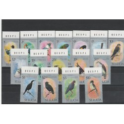 ST LUCIA 1976 FAUNA UCCELLI 16 V MNH MF54191