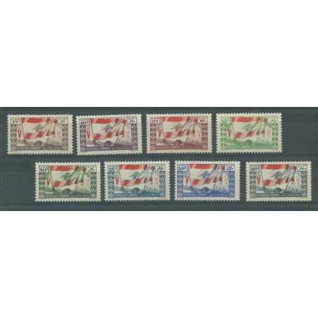 1946 LIBANO ANNIVERSARIO VITTORIA 10 valori MNH MF50821