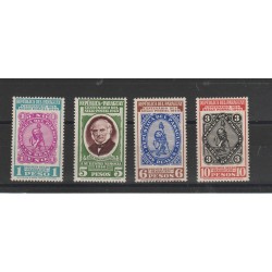 PARAGUAY 1940 CENTENARIO FRANCOBOLLO 4 VAL MNH MF54277