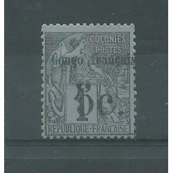 CONGO FRANCAIS 1891/92 ALLEGORIA DELLE COLONIE SOPRASTAMPATA MLH YV.N 1 MF27414