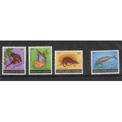 PAPUA NEW GUINEA 1980 ELIZABETH FAUNA MAMMIFERI 4 VAL MNH MF54340