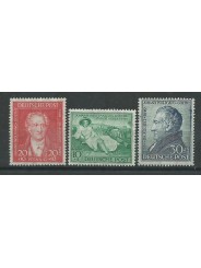 1949 GERMANIA OCCUPAZIONI BIZONA BICENTENARIO GOETHE 3 V MNH MF27450