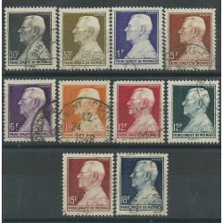 1948-9 MONACO EFFIGIE LUIGI II 10 VAL USATI UN N 302-306A MF27457