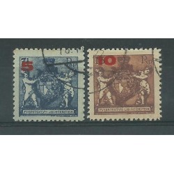 1924 LIECHTENSTEIN STEMMI SOVRANI 2 VAL USATI UNIF. n. 61B/62B MF27486