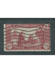 1931 ITALIA REGNO SANT'ANTONIO 75 c. DENT. 12 USATO CERT. CILIO MF27482