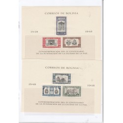 BOLIVIA 1948 FONDAZIONE DI LA PAZ 6 BF DENT / NON DENT MNH MF54451