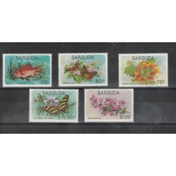 BARBUDA 1978 FAUNA - FLORA 5 VAL MNH MF54091