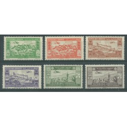 1943 REPUBLIQUE LIBANAISE LIBANO POSTA AEREA 2 ANN INDIPENDENZA 6 V MNH MF27576