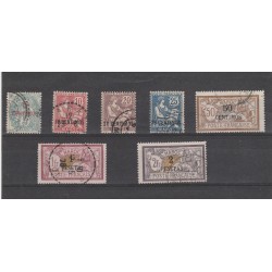 MAROCCO MAROC 1902-03 SOPRAST MONETA SPAGNOLA 7 VAL USATI MF 54485