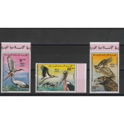 MAURITANIE MAURITANIA 1976 FAUNA UCCELLI 3 VAL MNH MF54474