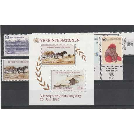 1985 ONU O.N.U. VIENNA ANNATA COMPLETA + 1 MF MNH MF54596