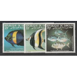 REPUBLIQUE DE GJIBOUTI 1978 FAUNA PESCI 3 VAL MNH MF54571
