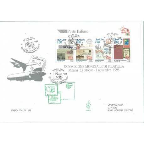 1997 FDC VENETIA 908/IT ITALIA EXPO MONDIALE DI FILATELIA ITALIA '98 BF MF27831