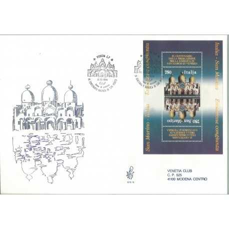 1994 FDC VENETIA N. 825 ITALIA BASILICA SAN MARCO BF VIAGGIATA MF27839