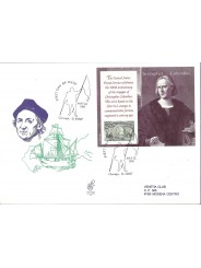 1992 FDC VENETIA N 754 STATI UNITI USA CRISTOFORO COLOMBO BF 6 BUSTE VIAGGIATE MF27838