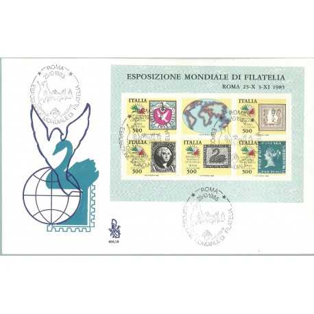 1985 FDC VENETIA 605 ITALIA BF ITALIA 85 VIAGGIATA RACCOMANDATA MF15607