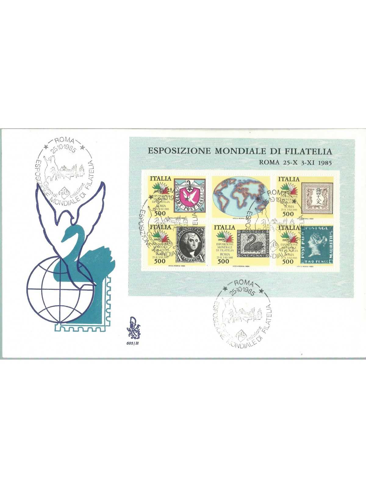 1985 FDC VENETIA 605 ITALIA BF ITALIA 85 VIAGGIATA RACCOMANDATA MF15607